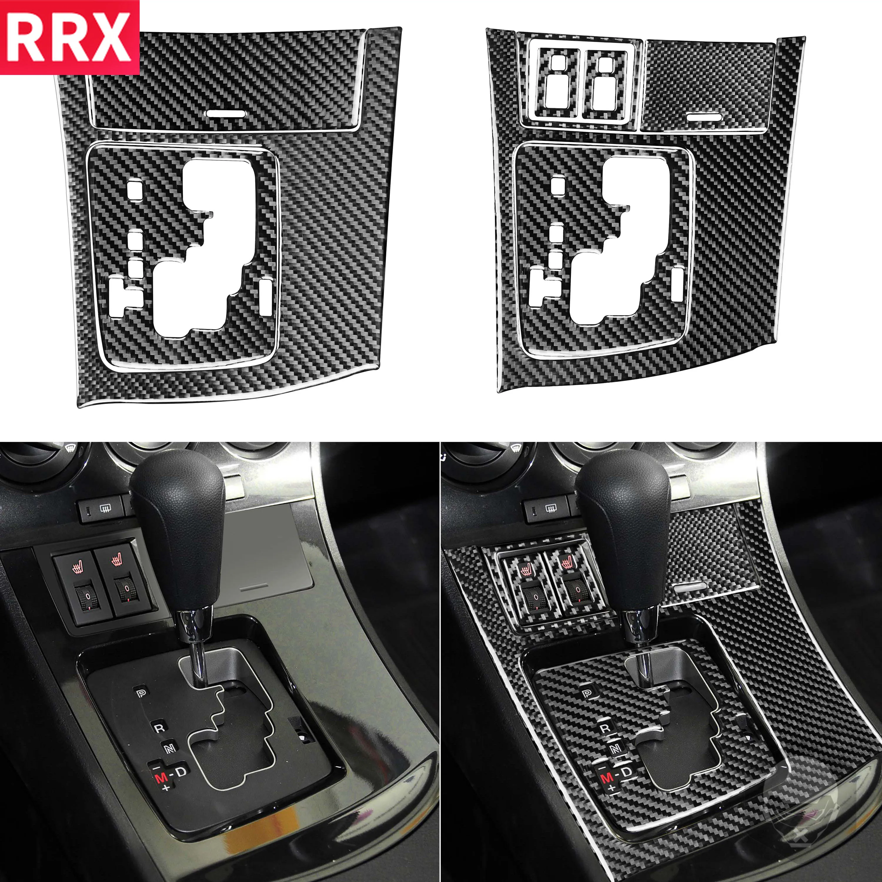 

For Mazda3 Axela 2010 2011 2012 2013 Mazdaspeed3 Carbon Fiber Sticker Gear Shift Cigarette Lighter Cover Heating Button Car Trim