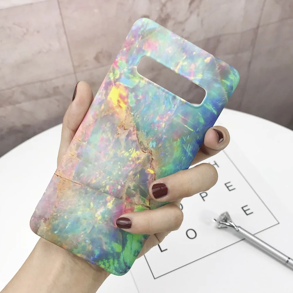 16 Ультра-тонкий Мрамор телефон чехол s для samsung Galaxy S10 S9 S8 Примечание 10 плюс S10E Note 8 9 S7 Edge Чехол Жесткий PC Матовая накладка на заднюю панель - Цвет: 16