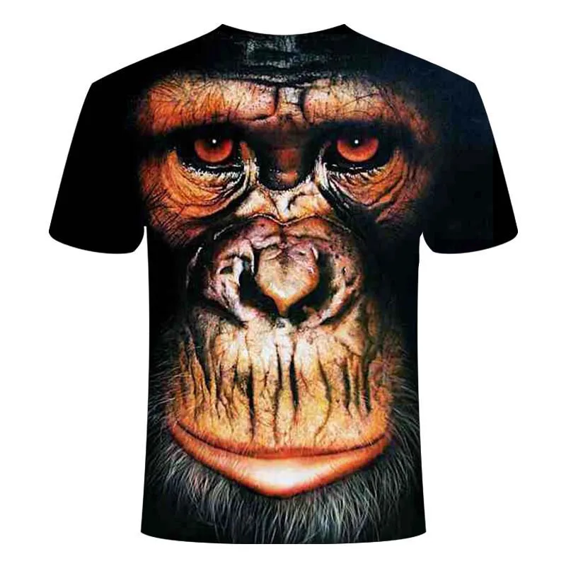 Новая летняя мужская футболка с изображением животного орангутанг или обезьяна