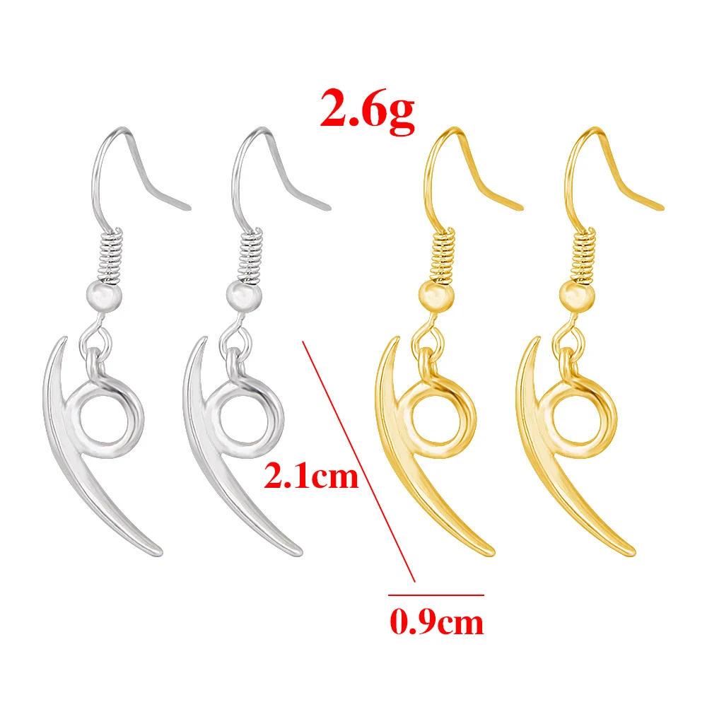 

RJ Anime Ninja Orochimaru Cosplay Earrings Konoha Logo Kunai Shuriken Dart Earrings for Women Men Jewelry Gift