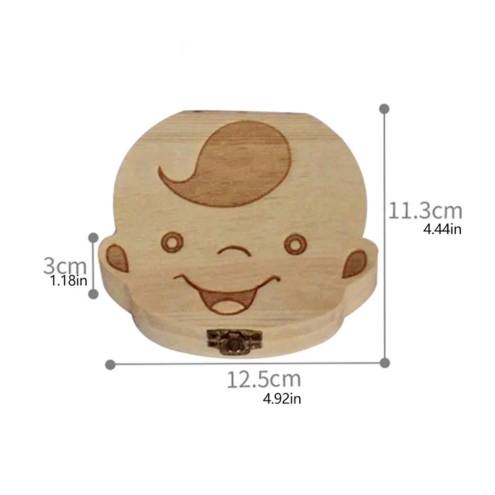 

Wooden Baby Kids Tooth Storage Box Baby Teeth Fetal Hair Umbilical Cord Organizer Infant Souvenir Box