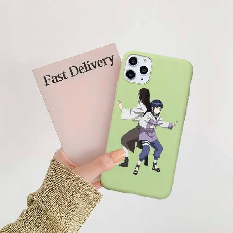 

Hyuga Hinata Naruto Phone Case Candy Color for iPhone 11 12 mini pro XS MAX 8 7 6 6S Plus X SE 2020 XR