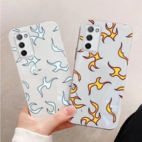 flame fire phone case transparent for oppo a 1 91 92s 83 79 77 72 55 59 73 93 39 57 realmev15 x3pro findx3 reno5 pro plus