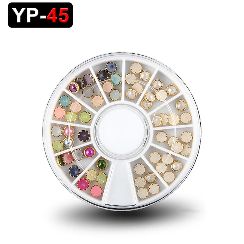 1 колесо для дизайна ногтей хрустальные блестящие стразы 3D украшение белый