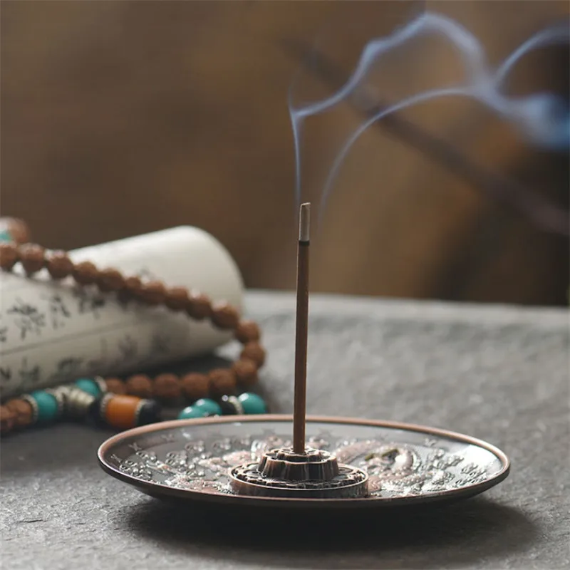 2 цвета Ретро 5 отверстий лотоса ладан горелка Дракон подставка для ароматических