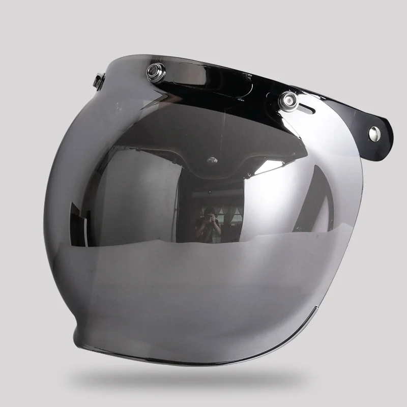 

3-snap vintage retro motorcycle helmet bubble shield for ls2 open face helmets casco moto visor
