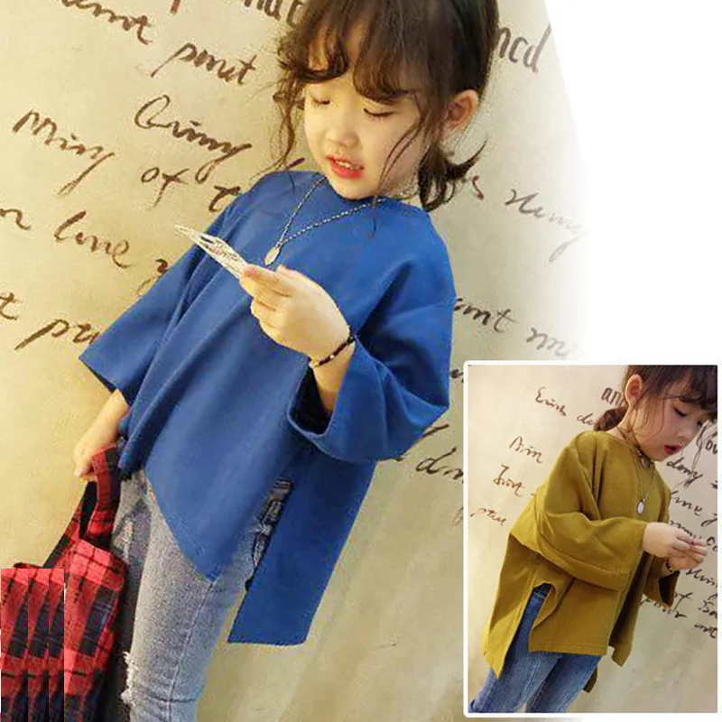 Детская одежда Сезон весна осень Детские футболки для маленьких девочек