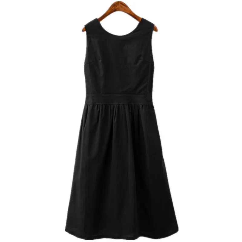 

Richkeda Store New 2021 2021 Women Fashion Linen Dress