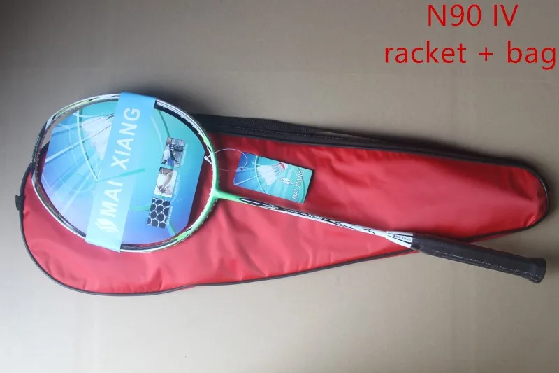 N90 4 red bag N90IV ракетки для бадминтона nano углеродистая Высококачественная N90III N90-4 ракетка для бадминтона - Цвет: N90 4 red bag