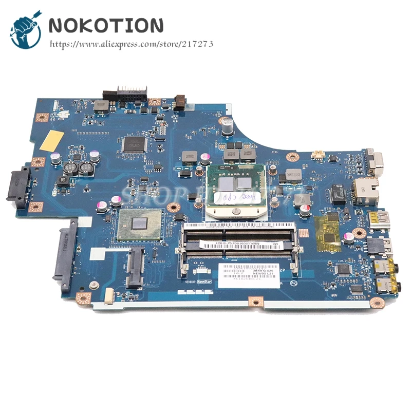 NOKOTION MBWJU02001 MB. WJU02.001 для acer aspire 5741 5741zg 5742 5742G материнская плата для ноутбука NEW70 LA-5892P HM55 DDR3 Бесплатный процессор