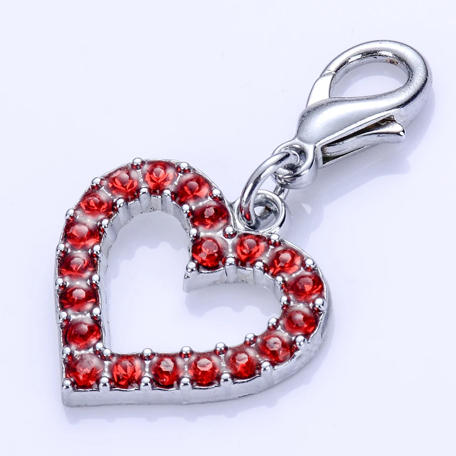 подвеска кулон для собак ошейник Стразы ювелирные подвески dog tag красный в форме