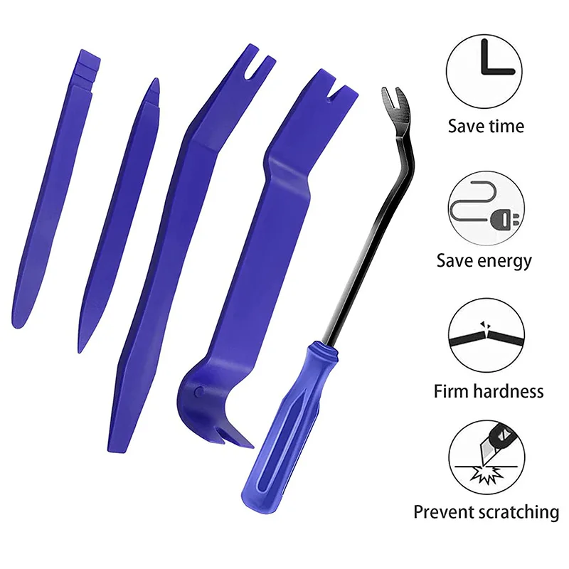 

Auto Trim Removal Tool Car Door Clip Panel Trim Removal Kit Radio Audio Installer Pry Tool Disassembly Automobile Nail Puller