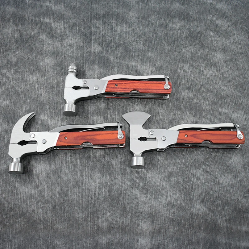 

New 16 In 1 EDC Outdoor Camping Multifunctional Tool Axe Hammer Stainless Steel Folding Knife Vehicle Emergency Tool Screwdriver