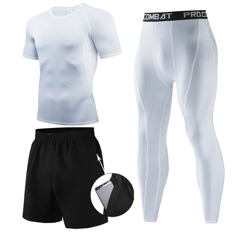 Новинка 2021 Мужская одежда спортивная Спортивные Компрессионные костюмы для