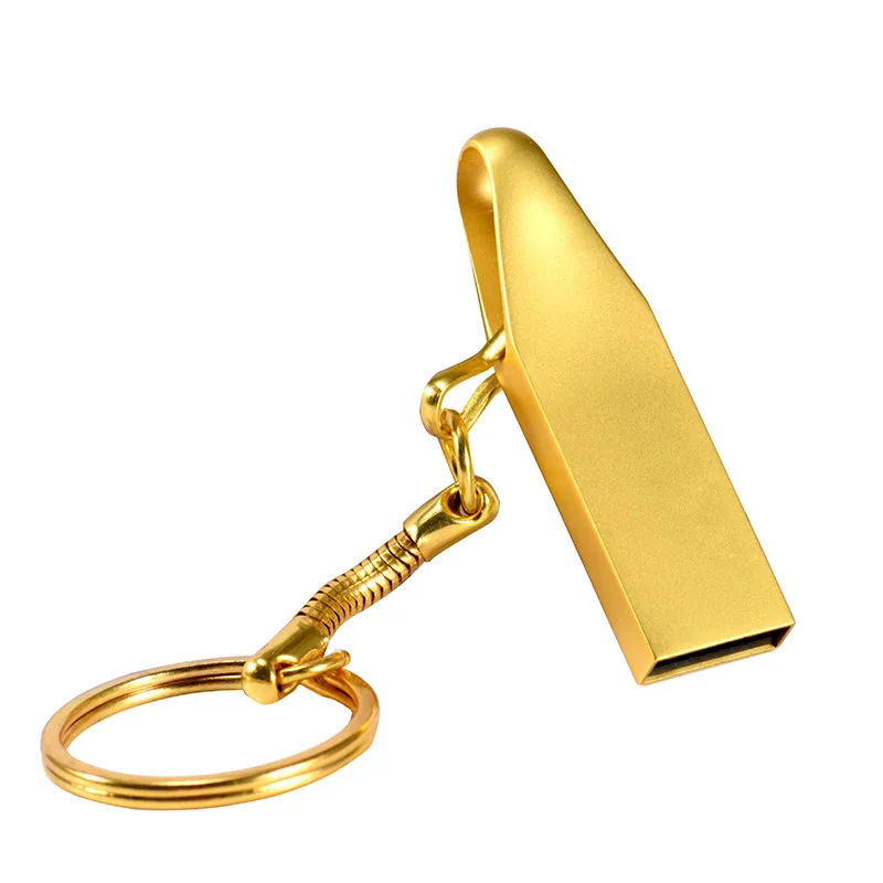 Gold JASTER(более 10 шт. бесплатный логотип) USB 2,0 металлический серебристый золотой usb флеш-накопитель 4 ГБ 8 ГБ 16 ГБ 32 ГБ 64 ГБ 128 ГБ флеш-накопитель в подарок - Цвет: Gold