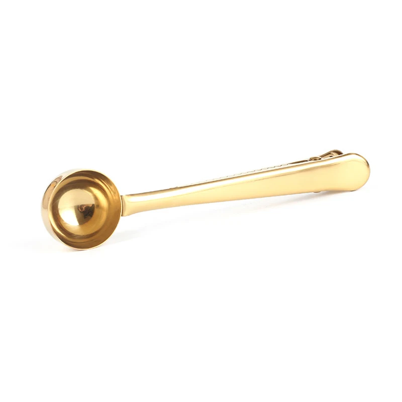 Зажим для кофейной ложки из нержавеющей стали Два в одном|Кофейные совки| |