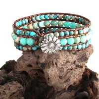 rh fashion boho bracelet jewelry colorful natural stone friendship beaded wrap braceletes dropship