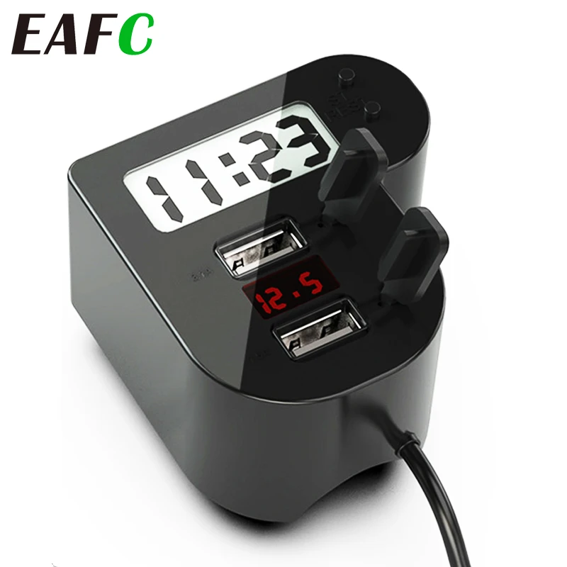 Зарядное устройство для мотоцикла с двумя USB портами 5 В 3 1 а/1 А|Электроаксессуары
