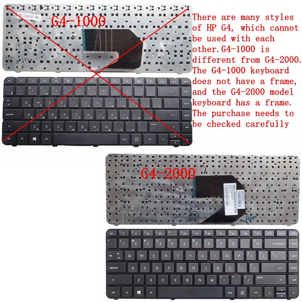 Новая черная клавиатура GZEELE для HP Pavilion g4-2000 g4-2100 673608-001 680555-001 698188-001 с рамкой