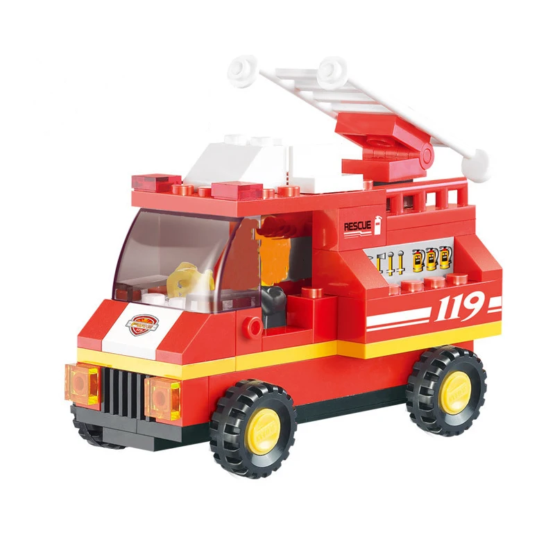

371pcs City Fire Station Model Building Blocks Compatible Construction Firefighter man Truck Enlighten Bricks Toys Children