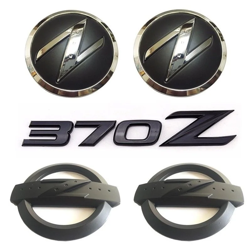 

5pcs/set 370Z Logo Badge Car Body Front Hood Emblem Stickers for 370Z Fairlady Z34 Black
