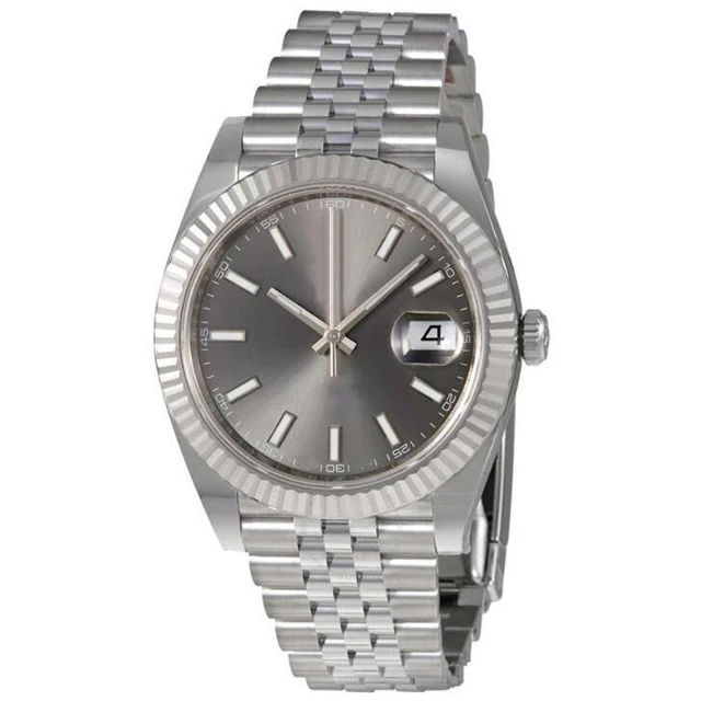 

Luxury 41mm Automatic Mechanical Mens Sports Watch Black White Dial Sapphire Glass Watches DATEJUST- Stainless Steel Strap