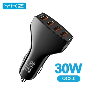 Автомобильное зарядное устройство YKZ CC01, 4 x USB Type-A, 30 Вт