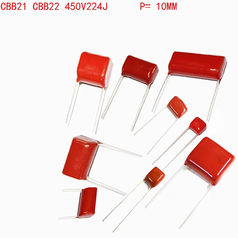 New 20PCS CBB22 450V224J 224J450V Pitch 10MM CBB21 450V 224J Polypropylene film capacitor | Электронные компоненты и