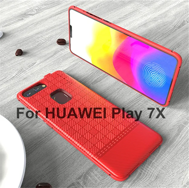 KQJYS чехол для внешнего резервного аккумулятора 5000 мАч для huawei Honor Play 7C 7X чехол для портативного зарядного устройства чехол для аккумулятора - Цвет: Red for Play 7X