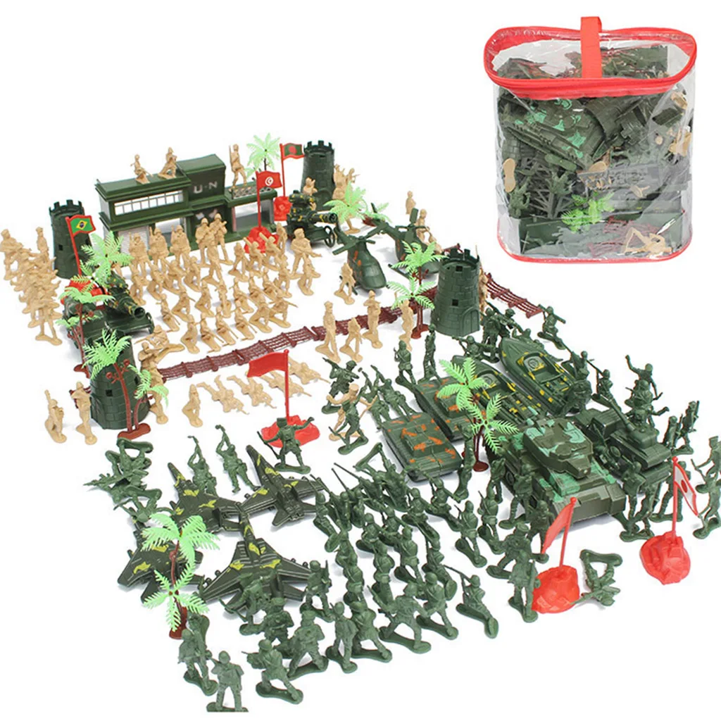 

188 шт. Пластик солдат 5 см армии цифры Playset для армии сцены песок модель