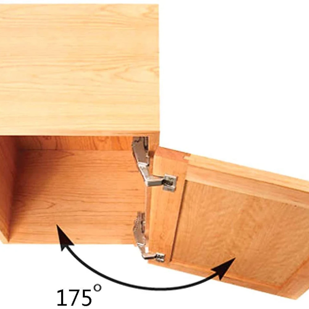 

2Pcs/set 175 Degree Hinges Frameless Cabinet Doors Hinges Concealed Hydraulically Adjustable Mounting Hinges Furniture Hardware