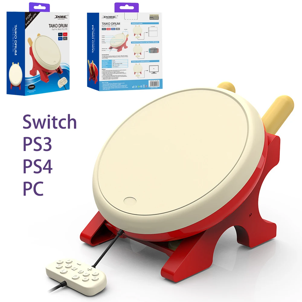 

Dobe TV Kinect Gaming Drum For NS Joy-Con video game Taiko Drum For PS3 PS4 PC Nintend Switch NX NS Console game accessories