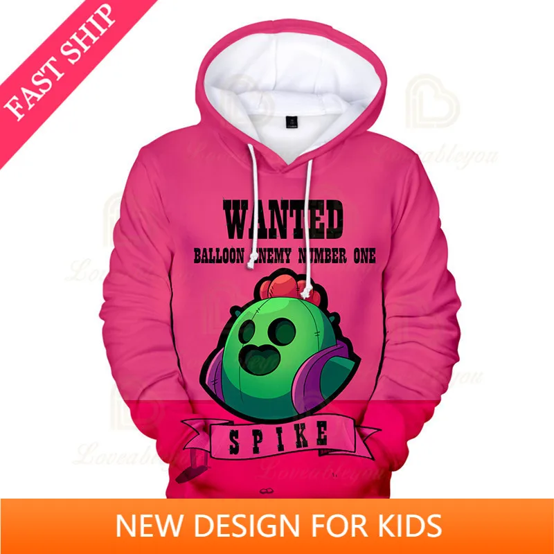 

Browlings Cartoon Hoodie NITA Stars Shooting Game 6 To 19 Years Kids MAX Sweatshirt 3D Hoodie Boys Girls Tops Teen Clothes