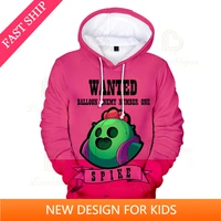 browlings cartoon hoodie nita stars shooting game 6 to 19 years kids max sweatshirt 3d hoodie boys girls tops teen clothes