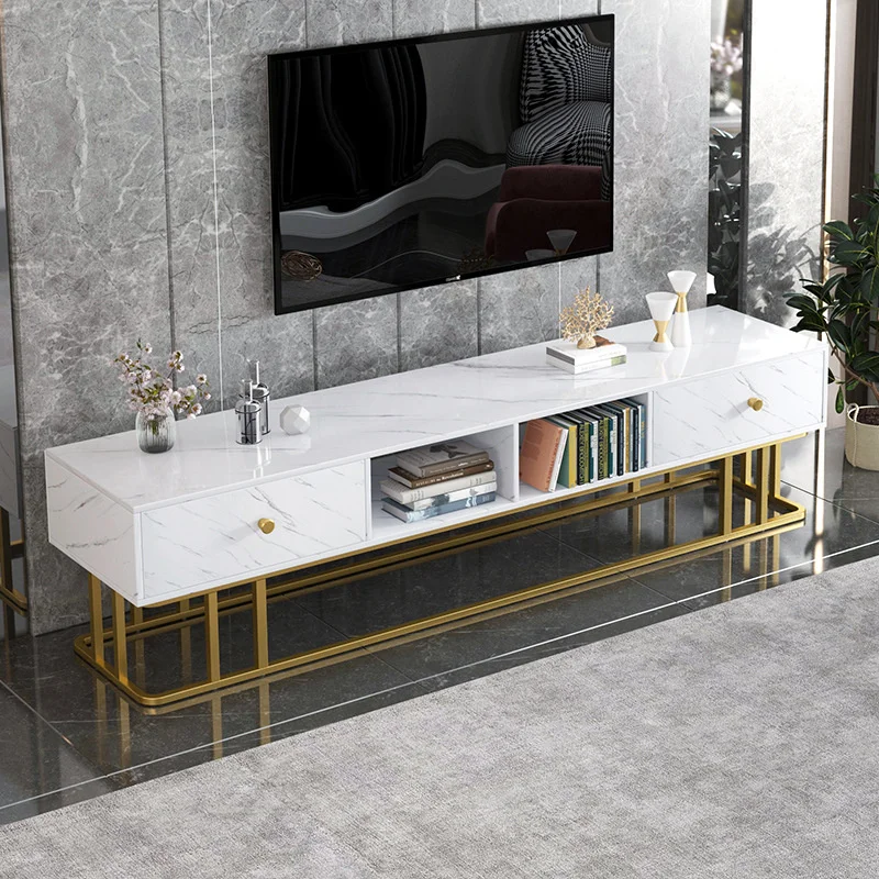 

Modern simple TV Stand With Storage Drawers Living Room Furniture Table Tv Stand n small household economy TV cabinet tea table