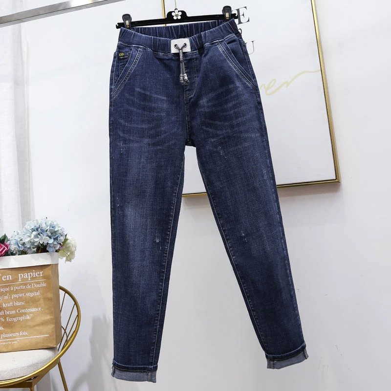 Женские джинсовые брюки с широкими штанинами, повседневные джинсы для женщин в стиле бойфренд на осень и зиму, уличные джинсы с высокой тали... от AliExpress RU&CIS NEW