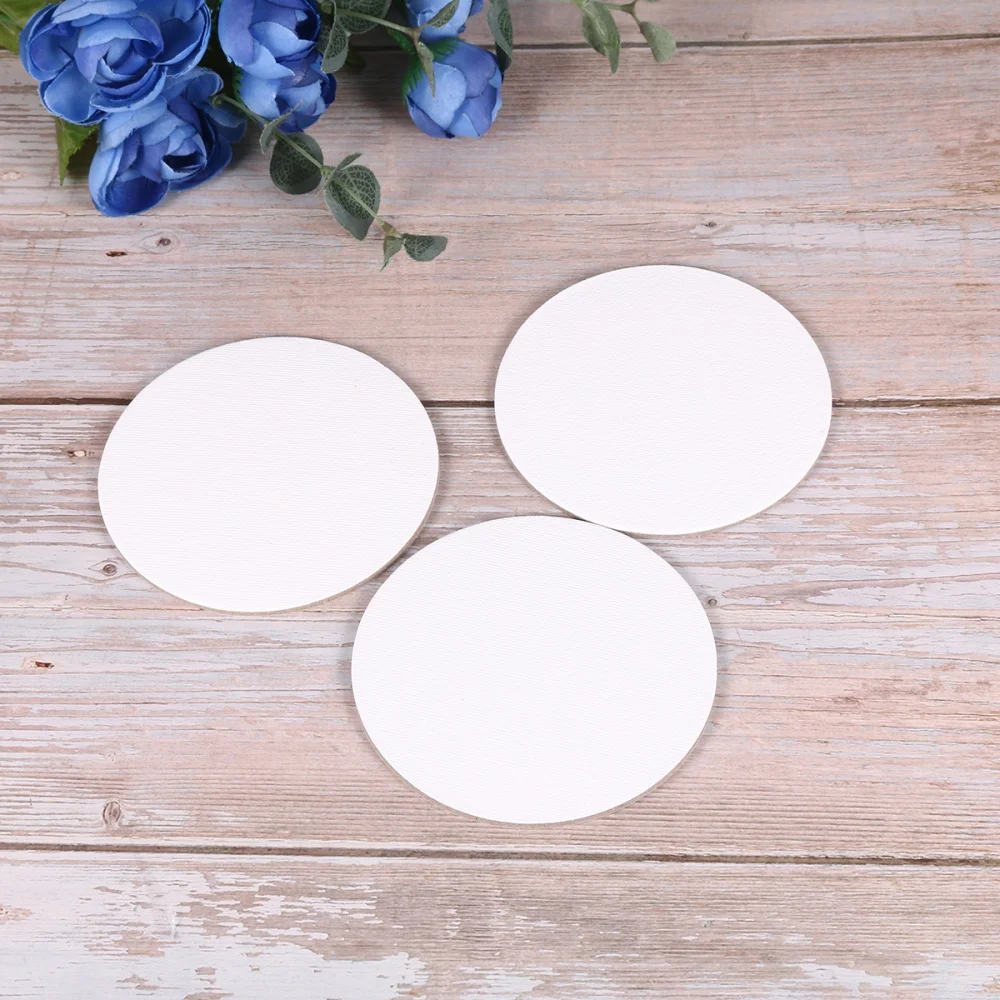 

6PCS 30CM Round Canvas Drawing Board Premium Art Painting Board Artist Round Shape Canvas Board Oil Paint Canvas Sketchpad (Whit