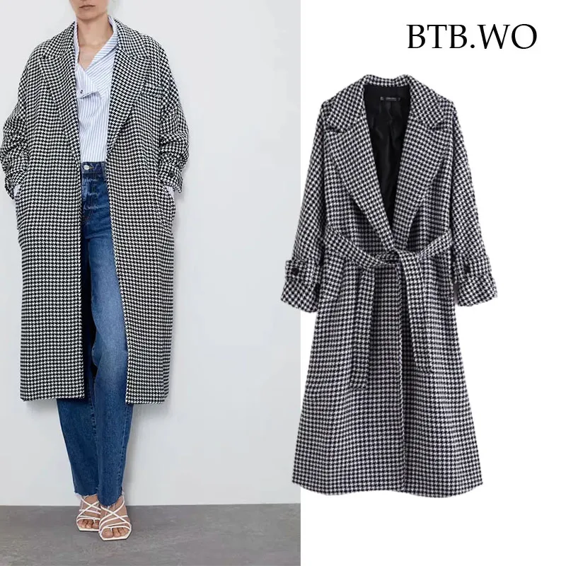 

BTB.WO Jacket Women 2021 Autumn Vintage Lacing Check Shirts Oversize Jackets Women Coat Casual Long Sleeve Female Coat Tops