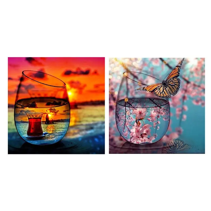 Персиковый Цветок 5D алмазная картина наборы полная дрель Алмазная украшение на