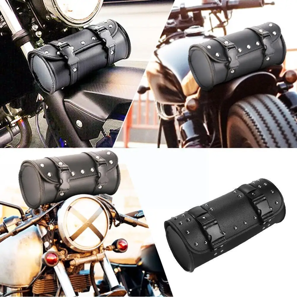 

Motorcycle Cruiser Tool Bag Fork Barrel Shape Handlebar Handlebar Front Fork Black Motorcycle Fork Bag Saddlebag Bag Front X2N2