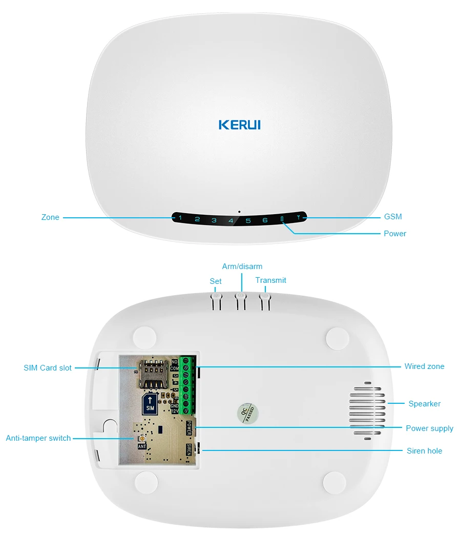 KERUI W19 беспроводной Android IOS APP пульт дистанционного управления домашняя система охранной сигнализации GSM склад охранная сигнализация наборы с мини датчиком