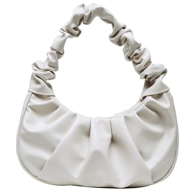 

Fashion Pleated PU Leather Women Small Handbags Mini Female Underarm Shoulder Bags in Style Summer Small Totes
