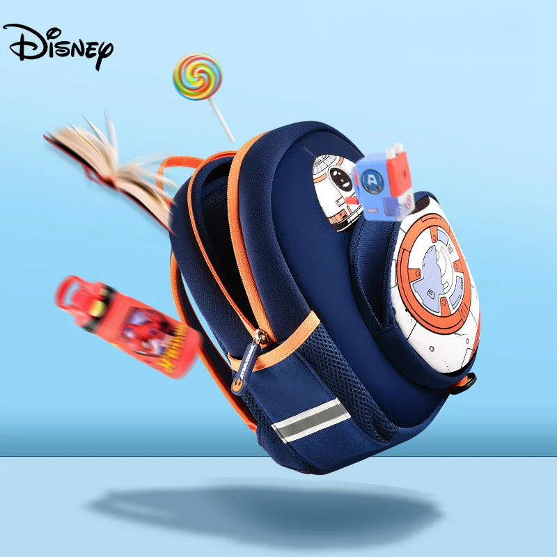 

Маленькая школьная сумка Disney, милый детский рюкзак для дошкольников 3-5 лет из фильма Звездные войны для маленьких мальчиков