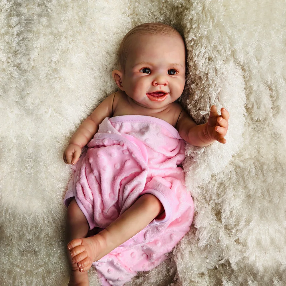 20 ''полное виниловое покрытие Силиконовое Reborn Baby Реалистичная Кукла Карапуз Кукла Reborn Bebes Reborn de Silicone настоящие детские игрушки Juguetes