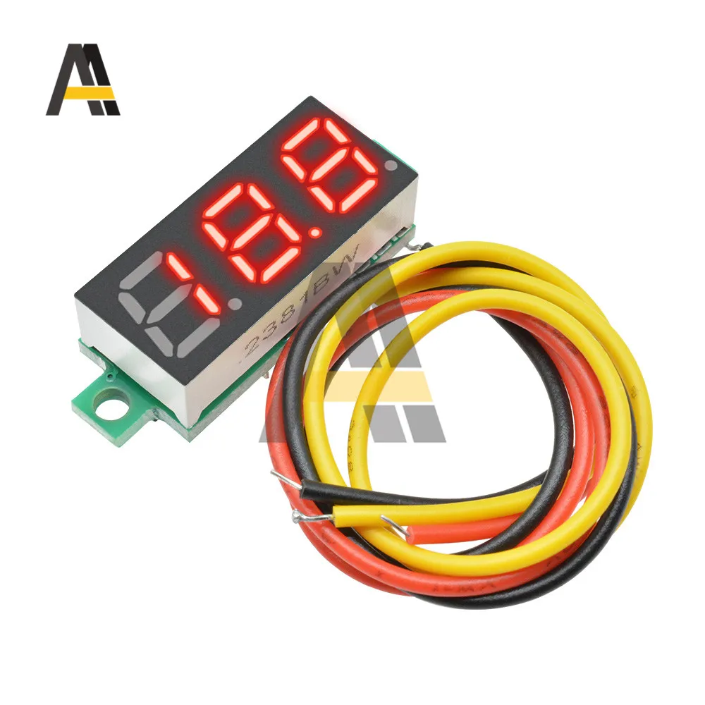 

0.28 Inch 0.28" Digital Voltmeter Multicolor DC 0-100V 2.5-30V Three Lines 3 digit Voltage Panel Meter Display led Color