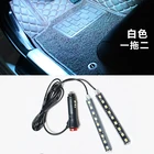 Светодиодная лента для украсветильник салона автомобиля, подошва ног для Peugeot 206, 207, 208, 301, 307, 308, 407, 2008, 3008, 4008