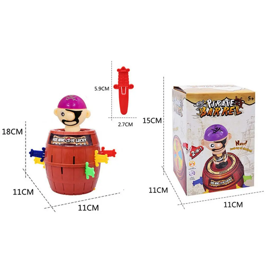 Tricky Toy Funny Jumping Gadget Pirate Barrel Game Party Gags Practical Jokes Lucky Stab Pop Up for Kids Adult Gift | Игрушки и хобби