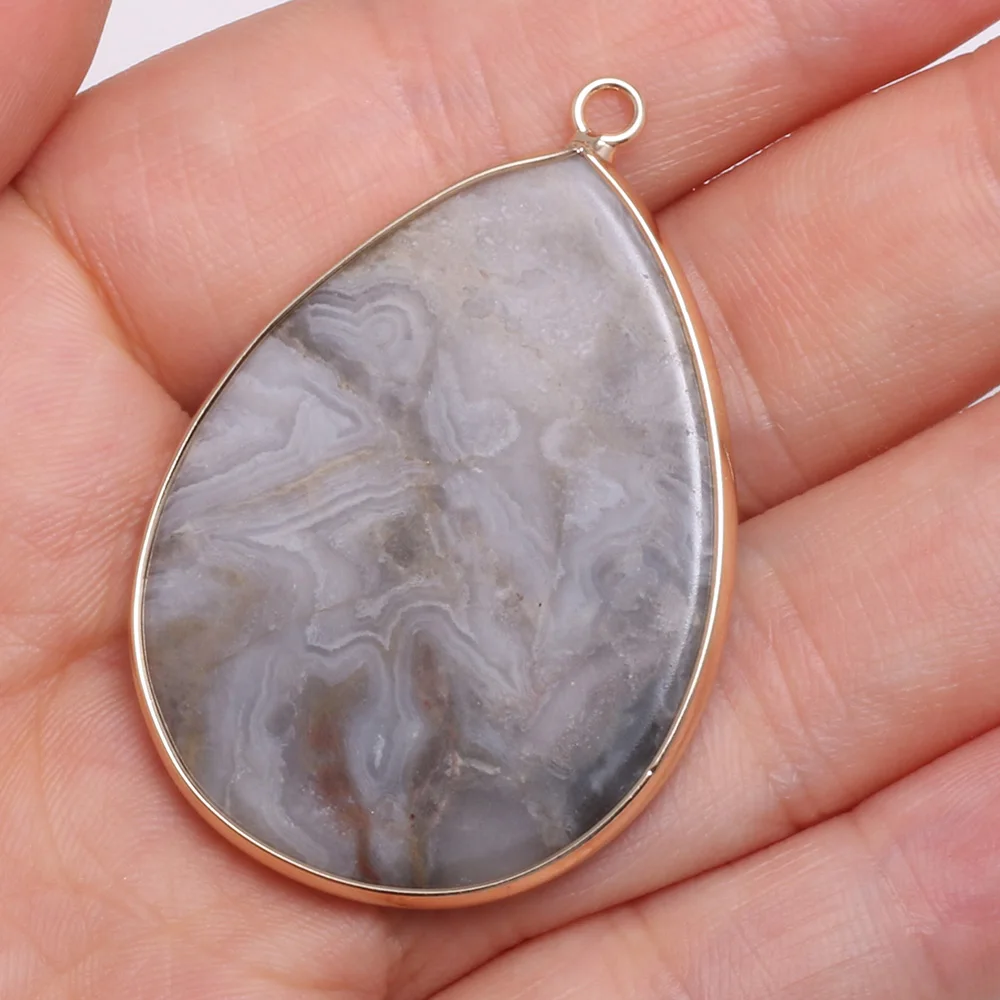 Подвеска из натурального камня черный агат/подвеска розового кристалла