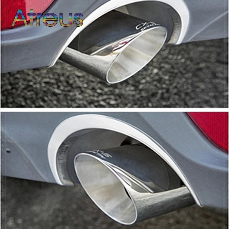 2 шт. Наконечник выхлопной трубы из нержавеющей стали для CX5 CX 5 Mazda CX-5 KF 2018 2019 2012 2013 2014 2015 2016 2017.