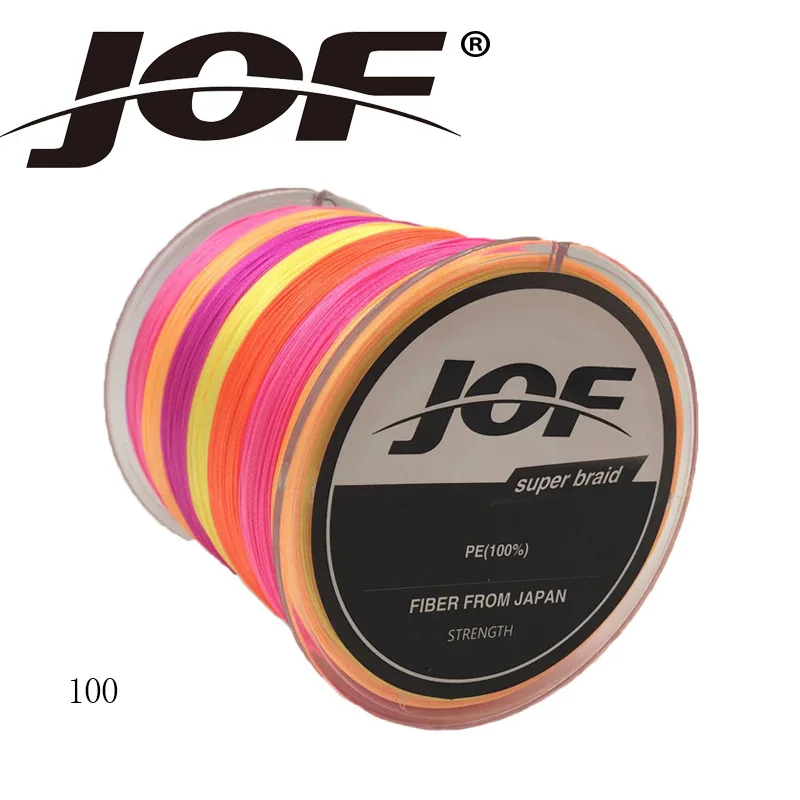 JOF 8 нитей 100 м PE плетеная рыболовная Леска леска белый/желтый/синий/зеленый 13 200